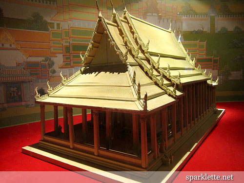 Model of Wat Phra Kaew, Temple of the Emerald Buddha in Bangkok