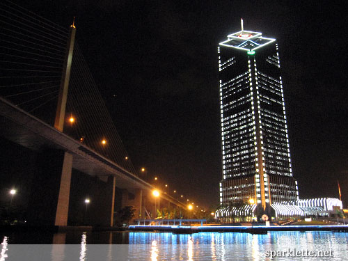 Night scenery along Chao Phraya, Bangkok