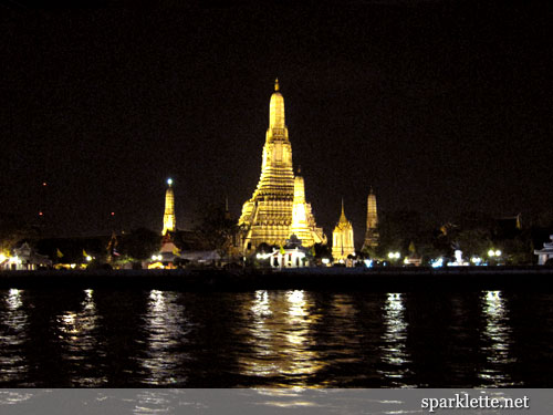 Wat Arun, the Temple of Dawn, as seen from Chao Phraya, Bangkok