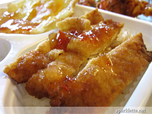 Crispy chicken rice