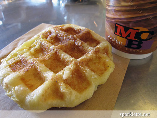 Waffle and coffee