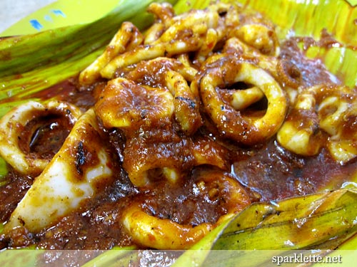 Sambal sotong (calamari)