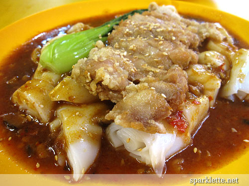 Chicken chop with spicy sauce