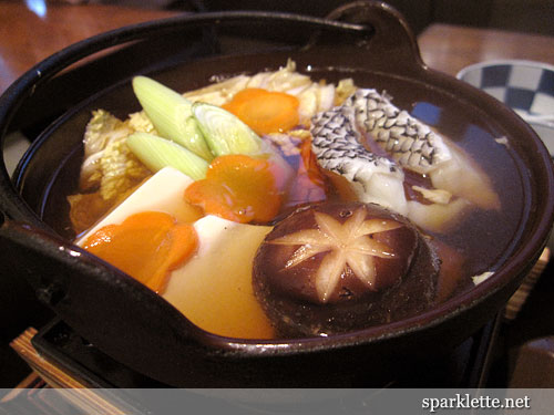 Gindara Sukiyaki (codfish in steamboat)