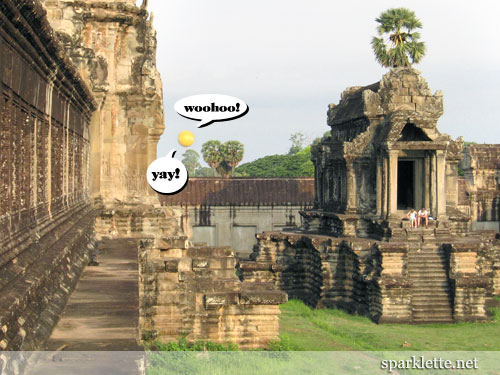 Balloon as seen from Angkor Wat, Cambodia