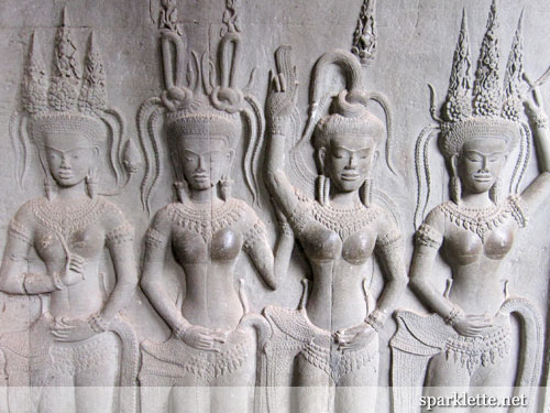 Devata bas-reliefs at Angkor Wat, Cambodia