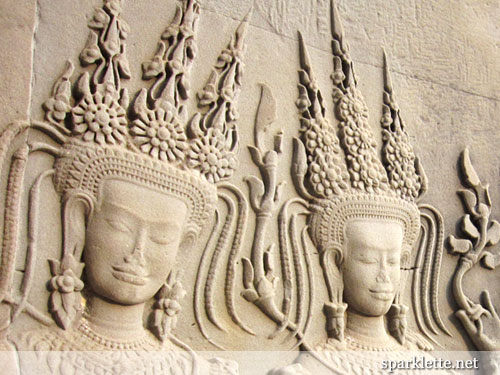 Devata bas-reliefs at Angkor Wat, Cambodia