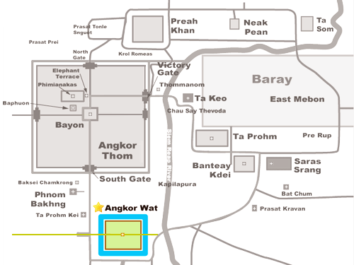 Map Of Angkor Wat