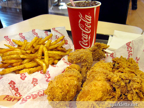 Popeyes 3-piece chicken combo