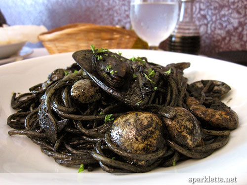 Squid ink pasta