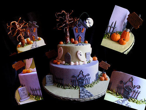 Multi-tiered Halloween cake, 25 Halloween Dishes for an Extreme Halloween
