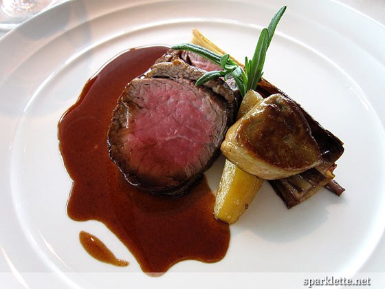 Angus Prime beef tenderloin with goose liver