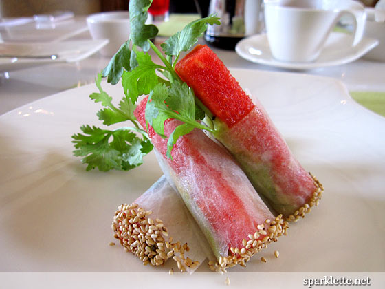 Watermelon Daikon roll