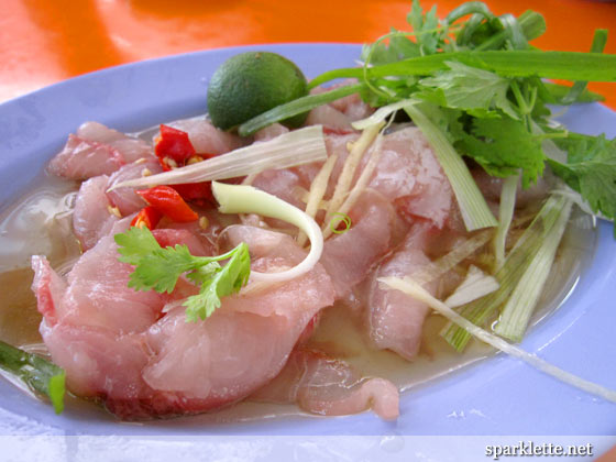 Raw fish salad
