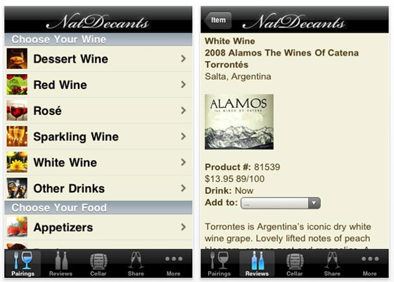 iPhone app - Nat Decants