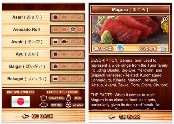 iPhone app - Sushipedia