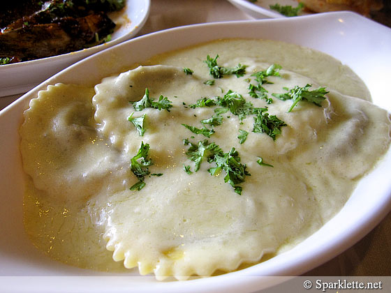 Wild mushroom ravioli