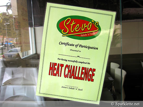 Stevo's Salads n Such Heat Challenge