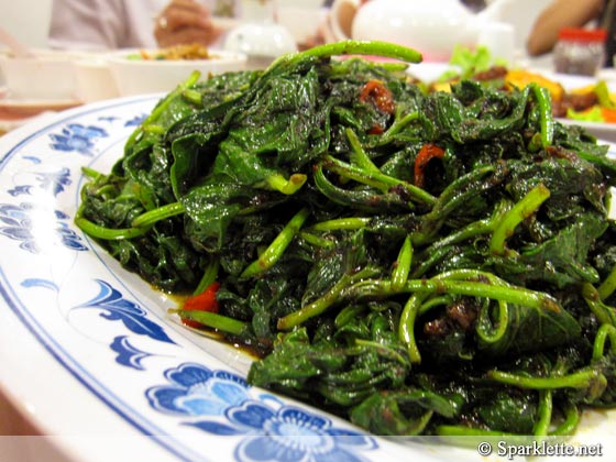 Sambal sweet potato leaves