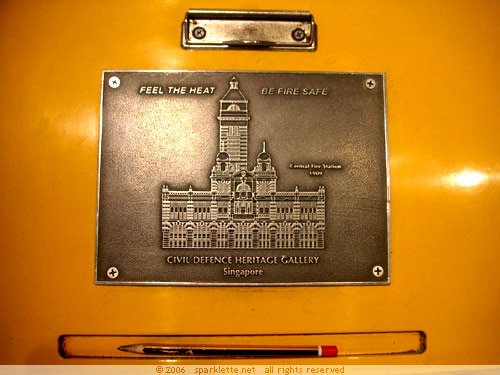 Metal stencil with image of the Central Fire Station